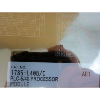 Allen Bradley 1785-L40B CPU Module 1785L40B Ser.C wKey - New No Box