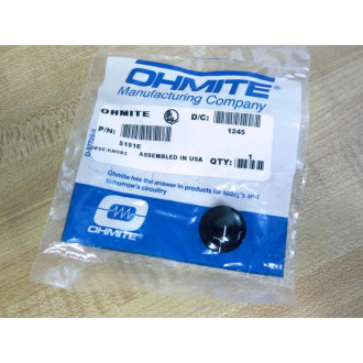 Ohmite 5151E BlackWhite Finger-Grip Knob
