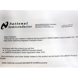 National Semiconductor LM5576 Evaluation Board