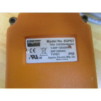 Dayton Electric 6GPE7 Heavy Duty Foot Switch WCord - Used