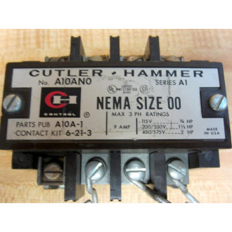 Cutler Hammer A10AN0 Motor Starter A10ANO W1945-1 Coil & Plunger - Used