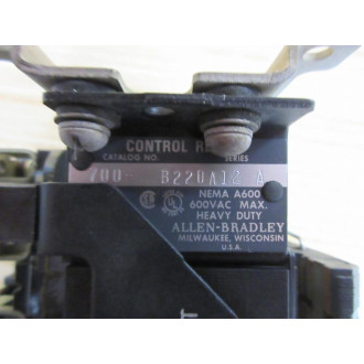 Allen Bradley 700-B220A12 Control Relay 700B220A12 - New No Box