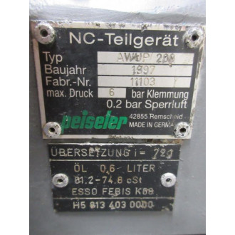 Peiseler AWUP 200 NC-Teilgerat Dividing Device 11103 - Used