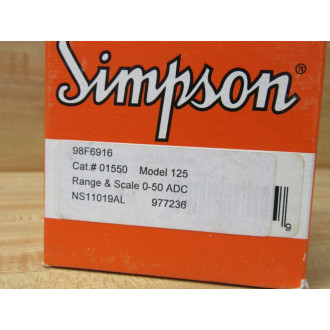 Simpson 01550 Panel Meter Modified & Calibrated - Refurbished