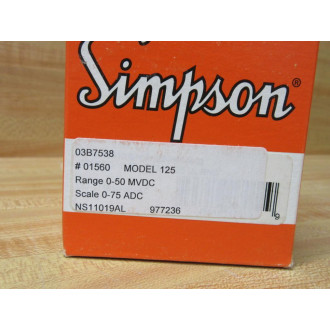 Simpson 01560 Panel Meter Modified & Calibrated - Refurbished