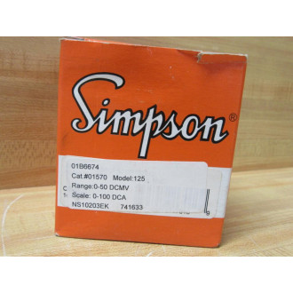 Simpson 01570 Panel Meter Modified & Calibrated - Refurbished