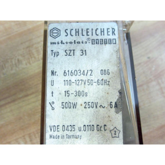 Schleicher SZT 31 Time Delay Relay 05703521 See-Through Housing - Used