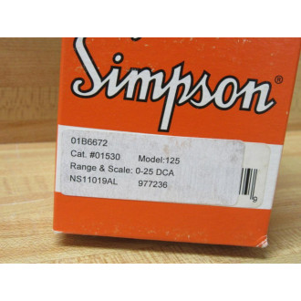 Simpson 01530 Panel Meter Modified & Calibrated - Refurbished