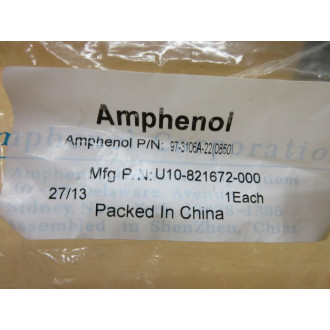 Amphenol 97-3106A-22(0850) Plug Shell U10-821672-000