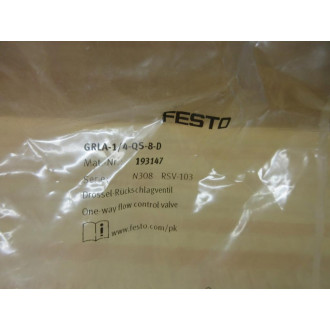 Festo GRLA-14-QS-8-D Flow Control Valve 193147