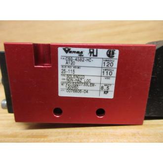 Versa CSG-4382-HC-A120 Solenoid Valve CSG4382HCA120 W15-17034-16 Coil