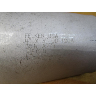 Felker HT-C61H Stainless Steel Reducer 4" x 3" OD - New No Box