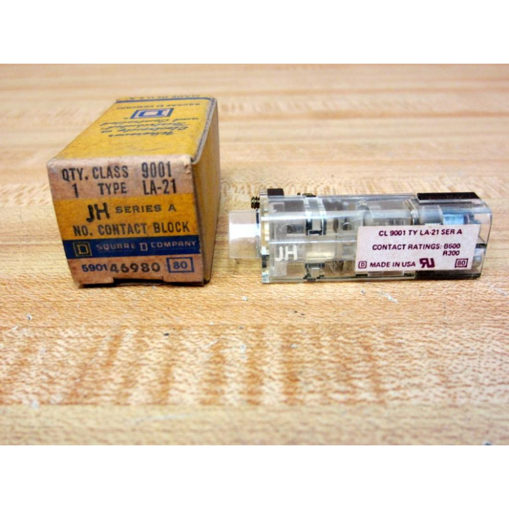 Square D 9001 LA-21 Contact Block 9001LA21 46980
