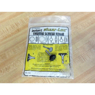 Shear-Loc 931B-0610-025S Instant Thumb Screw Knob 931B0610025S (Pack of 10) - New No Box