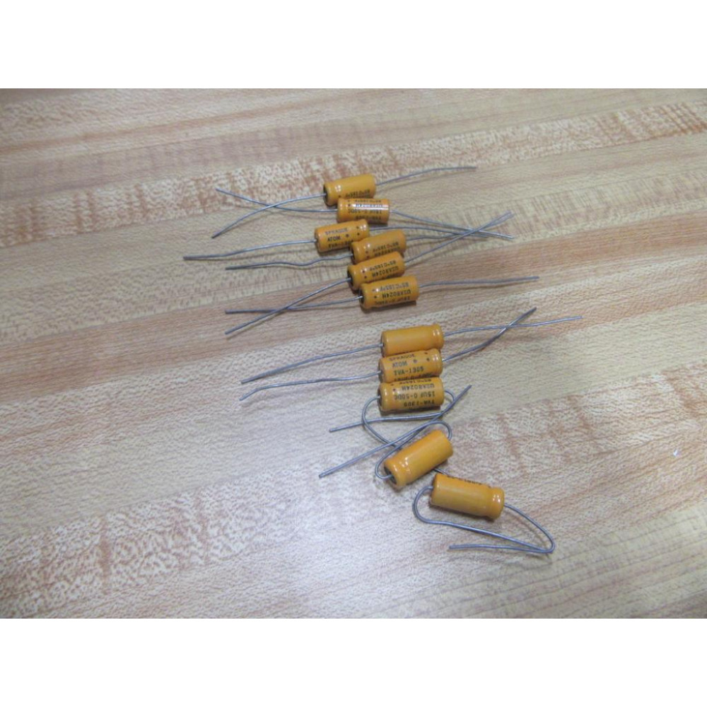 Sprague TVA-1305 Capacitor 15µF 50VDC (Pack of 11) - New No Box
