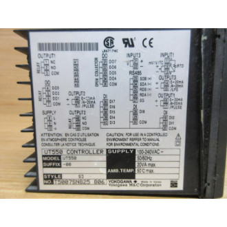 Yokogawa UT550-00 Digital Indicating Controller UT55000 - Used