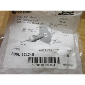 Allen Bradley 800L-12L24B Blue Indicator Light 800L12L24B