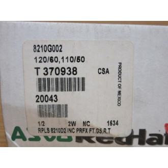 Asco 8210G002 Solenoid Valve Coil Only