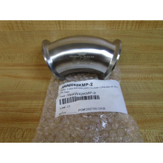 Wayland W42KMP-2 2" 45° Stainless Steel Clamp Elbow W42KMP2