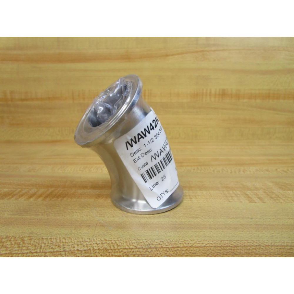 Wayland W42KMP-15 1-12" 45° Stainless Steel Clamp Elbow 2KMP