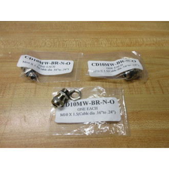 CD10MW-BR-N-O Cable Gland, Cord Grip CD10MW-BR (Pack of 3)