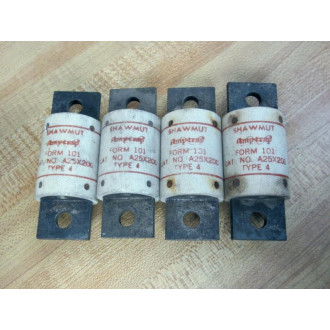 Gould Shawmut Ferraz Trionic A25X200 Amp-Trap Fuse 200A A25X200-4 Tested (Pack of 4) - New No Box