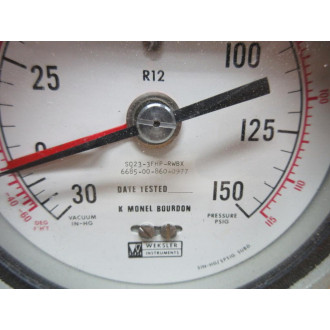 Weksler SQ23-3FHP-RWBX Pressure Gauge R12 - New No Box