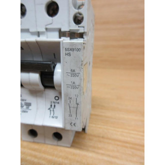 Siemens 5SX25 C6 6A Circuit Breaker 5SX25C6 W 5SX9100 - Used