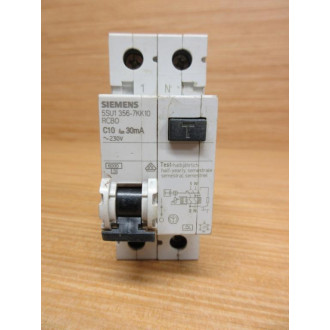 Siemens 5SU1 356-7KK10 10A Circuit Breaker 5SU13567KK10 - Used