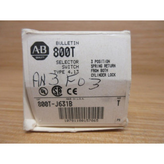 Allen Bradley 800T-J631B Keyed Selector Switch