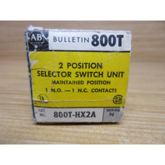 Allen Bradley 800T-HX2A Selector Switch 800THX2A Ser. N, W 800T-XA