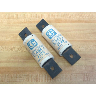 Carbone Ferraz J125 Class J Fuse 125A 600V Tested (Pack of 2) - New No Box