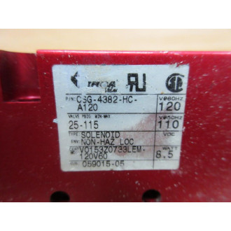 Versa CSG-4382-HC-A120 Solenoid Valve CSG4382HCA120 - Used