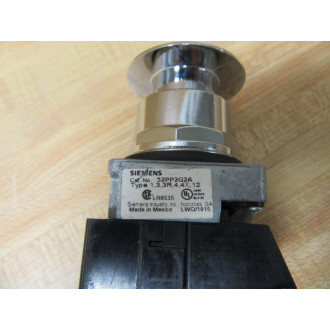 Siemens 52PP2G2A PushPull Switch 2-Pos WRed Lens - New No Box
