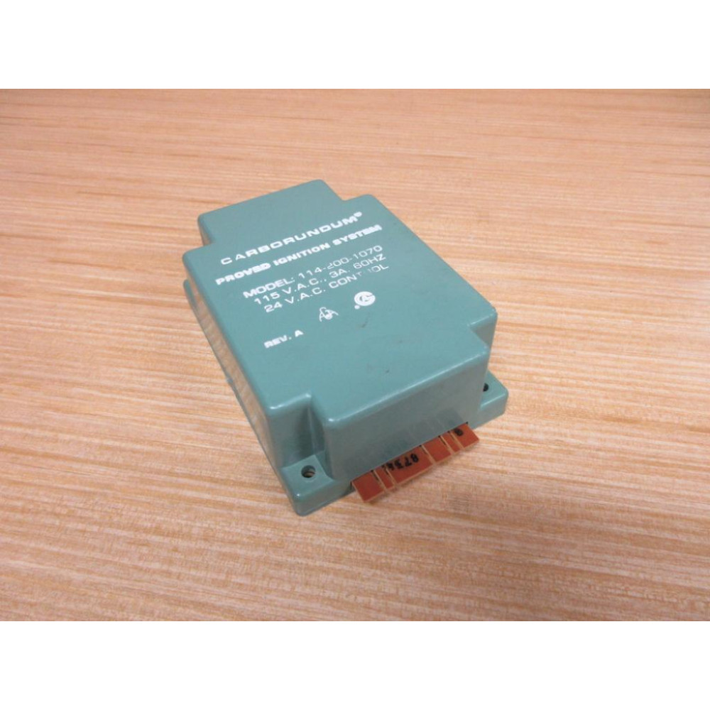 Carborundum 114-200-1070 Ignition Module 1142001070 Rev. A, Chipped - Used Carborundum 114-200-1070 Ignition Module 1142001070 Rev. A, Chipped - Used