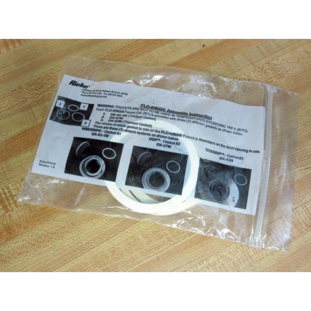 Rieke GK-93-1W Flo-King DF-2012" Faucet Gaskets GK-97W GK-93W (Pack of 3) Rieke GK-93-1W Flo-King DF-2012" Faucet Gaskets GK-97W GK-93W (Pack of 3)