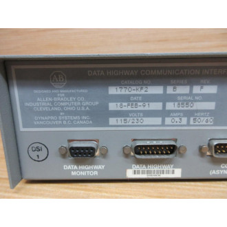 Allen Bradley 1770-KF2 Communication Interface 1770KF2 Series B Rev. F - Used