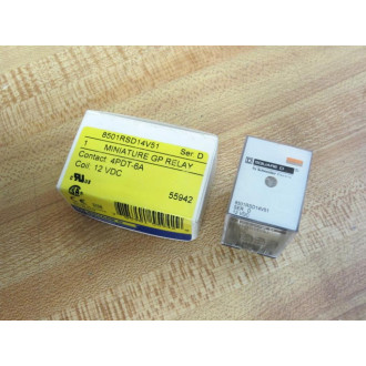 Square D 8501RSD14V51 Miniature Relay 12VDC