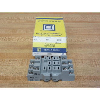 Square D 8501-NR82 Relay Socket 8501NR82 Ser.A  Front Wired