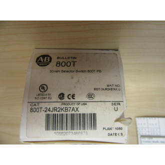 Allen Bradley 800T-24JR2KB7AX Selector Switch