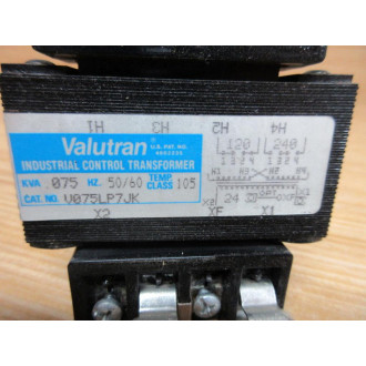 Valutran V075LP7JK Industrial Control Transformer - Used