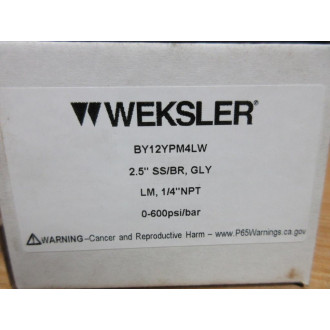 Weksler BY12YPM4LW Pressure Gauge