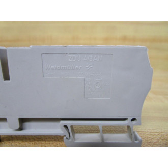 Weidmuller ZDU 43AN Feed Through Terminal ZDU43AN (Pack of 22) - New No Box