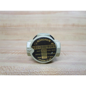 Norgren R07-200-RGKA Regulator R07200RGKA 400 PSIG - Used