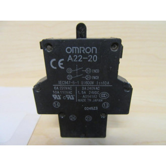 Omron A22-20 Contact Block
