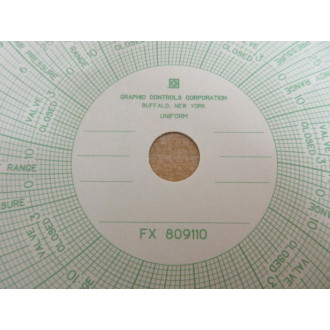 Graphic Controls 31414132 Foxboro Circular Chart Paper 809110 (Pack of 100)