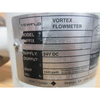 Yokogawa YF102-AAUB1A-S3S3*EFMF Vortex Flowmeter YF102AAUB1AS3S3EFMF - Used