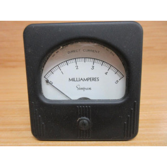 Simpson Model 27 Meter 27 0-5 DC Milliamperes