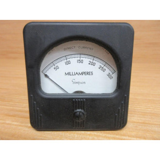 Simpson Model 27 Meter 27 0-300 DC Milliamperes