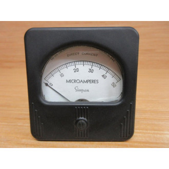 Simpson Model 27 Meter 27 0-50 DC Microamperes